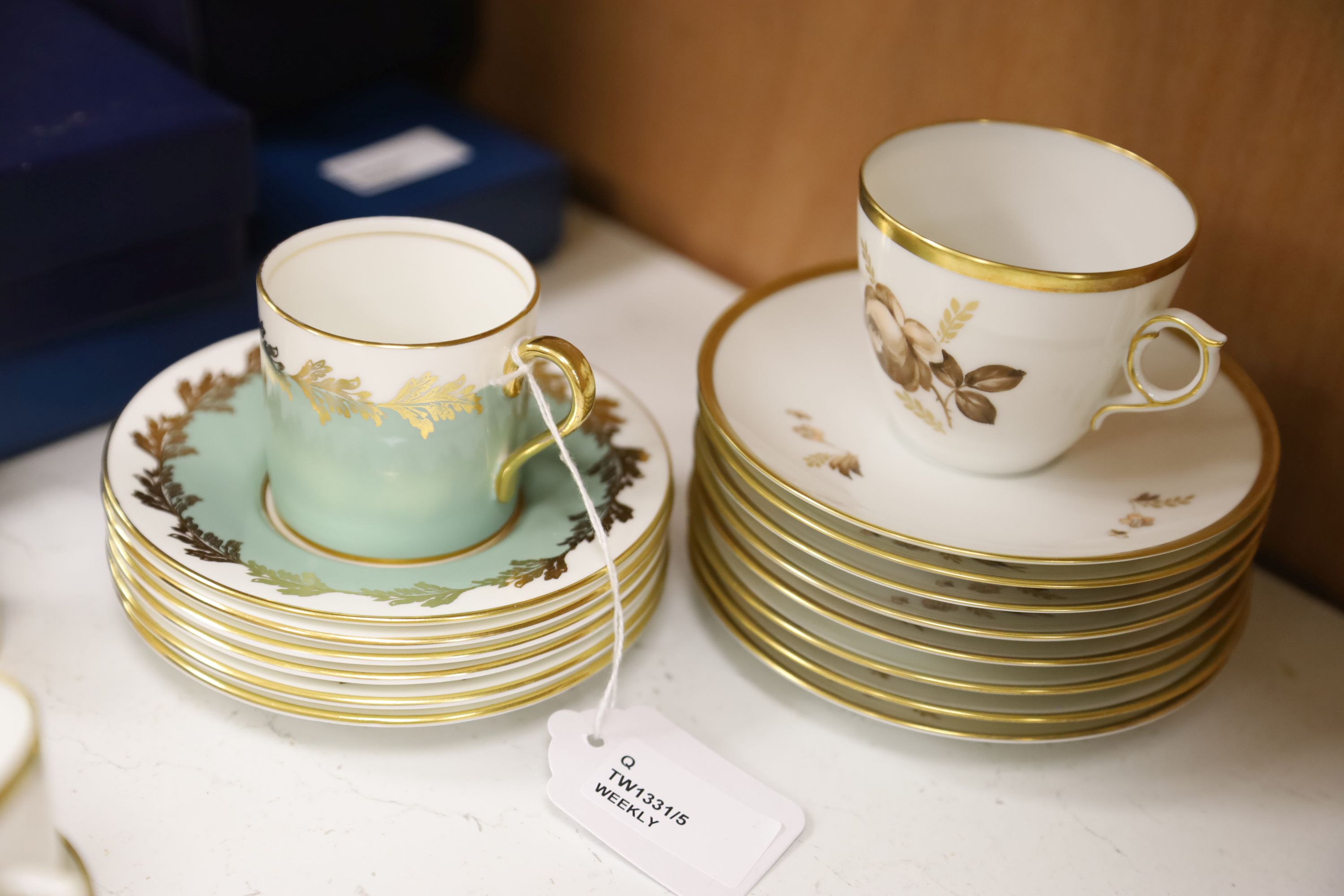 A group of mixed ceramics, including a Wedgwood white-glazed strawberry set,